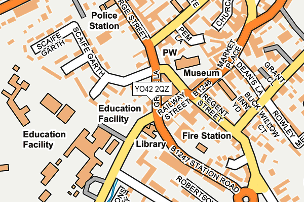 YO42 2QZ map - OS OpenMap – Local (Ordnance Survey)