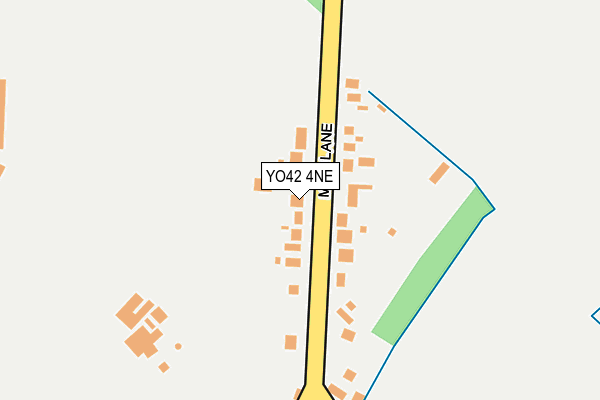 YO42 4NE map - OS OpenMap – Local (Ordnance Survey) YO42 4NE map - OS OpenMap – Local (Ordnance Survey)