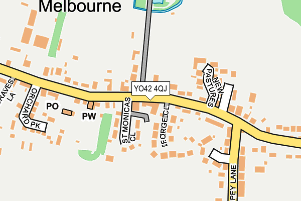 YO42 4QJ map - OS OpenMap – Local (Ordnance Survey)