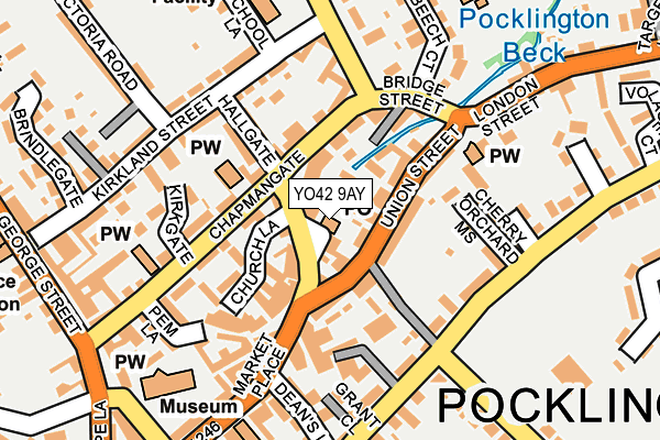 YO42 9AY map - OS OpenMap – Local (Ordnance Survey) YO42 9AY map - OS OpenMap – Local (Ordnance Survey)