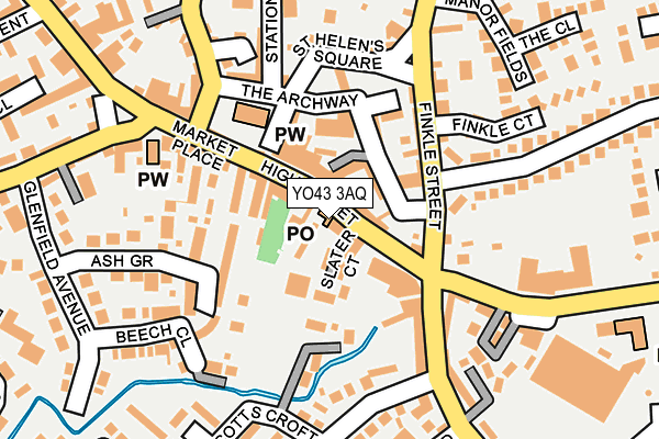 YO43 3AQ map - OS OpenMap – Local (Ordnance Survey) YO43 3AQ map - OS OpenMap – Local (Ordnance Survey)