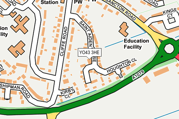 YO43 3HE map - OS OpenMap – Local (Ordnance Survey) YO43 3HE map - OS OpenMap – Local (Ordnance Survey)