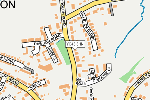 YO43 3HN map - OS OpenMap – Local (Ordnance Survey)
