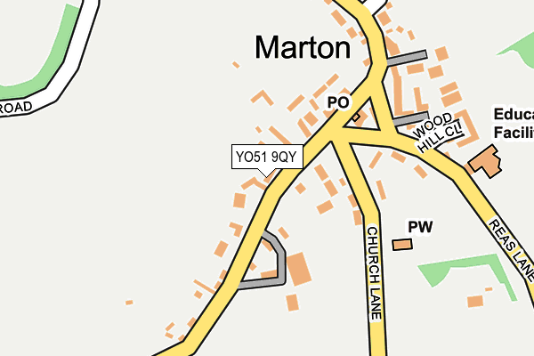 YO51 9QY map - OS OpenMap – Local (Ordnance Survey)