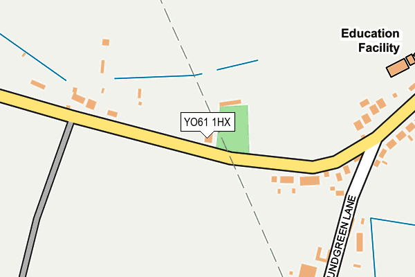 YO61 1HX map - OS OpenMap – Local (Ordnance Survey)