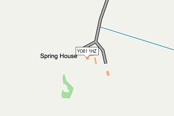 YO61 1HZ map - OS OpenMap – Local (Ordnance Survey)