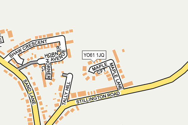 YO61 1JQ map - OS OpenMap – Local (Ordnance Survey)