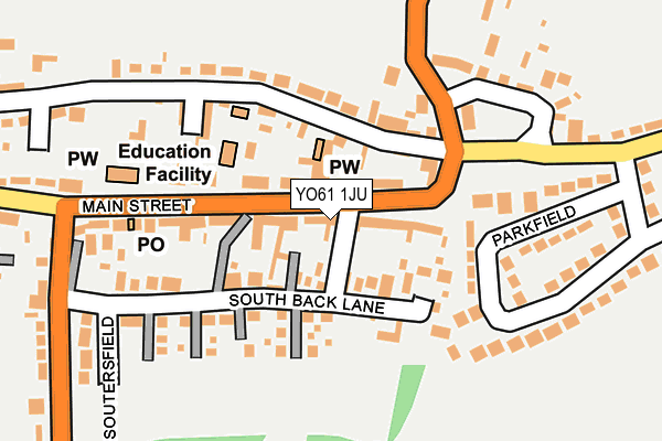 YO61 1JU map - OS OpenMap – Local (Ordnance Survey)