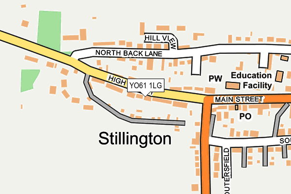 YO61 1LG map - OS OpenMap – Local (Ordnance Survey)