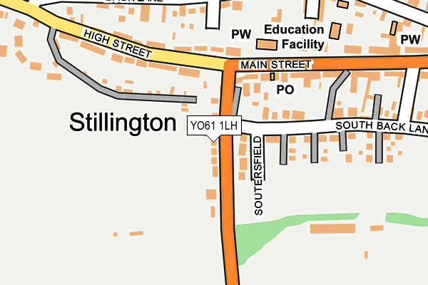 YO61 1LH map - OS OpenMap – Local (Ordnance Survey)
