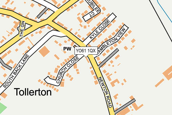 YO61 1QX map - OS OpenMap – Local (Ordnance Survey)