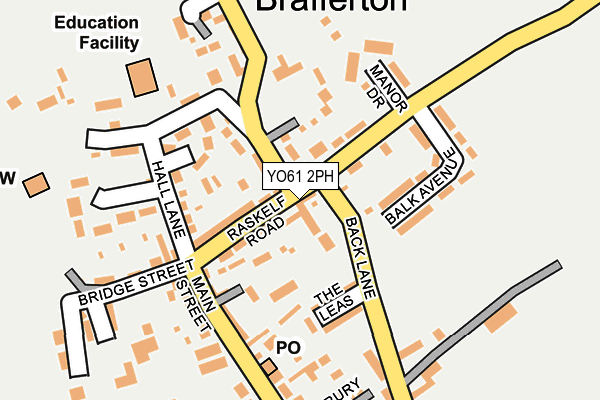 YO61 2PH map - OS OpenMap – Local (Ordnance Survey) YO61 2PH map - OS OpenMap – Local (Ordnance Survey)