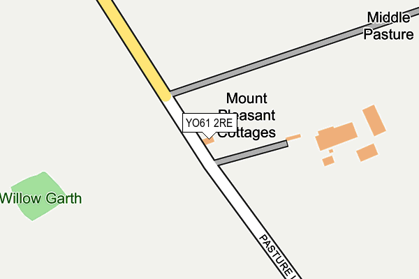 YO61 2RE map - OS OpenMap – Local (Ordnance Survey)