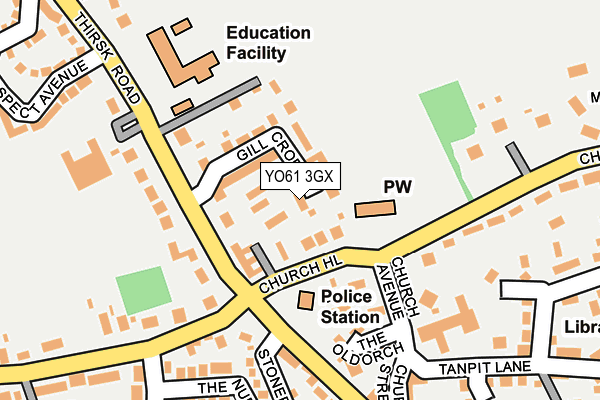 YO61 3GX map - OS OpenMap – Local (Ordnance Survey) YO61 3GX map - OS OpenMap – Local (Ordnance Survey)