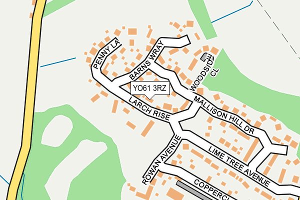 YO61 3RZ map - OS OpenMap – Local (Ordnance Survey) YO61 3RZ map - OS OpenMap – Local (Ordnance Survey)