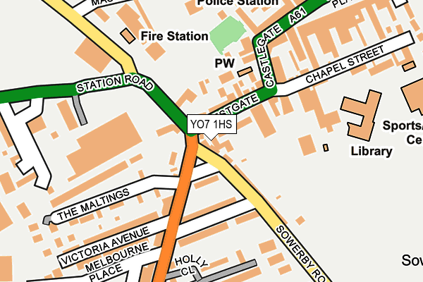 YO7 1HS map - OS OpenMap – Local (Ordnance Survey) YO7 1HS map - OS OpenMap – Local (Ordnance Survey)