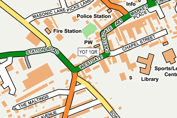 YO7 1QR map - OS OpenMap – Local (Ordnance Survey)