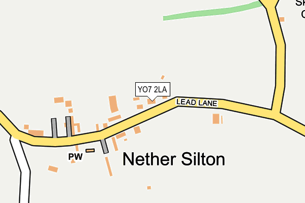 YO7 2LA map - OS OpenMap – Local (Ordnance Survey)