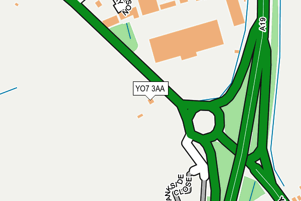 YO7 3AA map - OS OpenMap – Local (Ordnance Survey) YO7 3AA map - OS OpenMap – Local (Ordnance Survey)