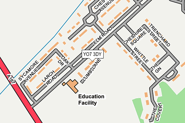 YO7 3DY map - OS OpenMap – Local (Ordnance Survey) YO7 3DY map - OS OpenMap – Local (Ordnance Survey)