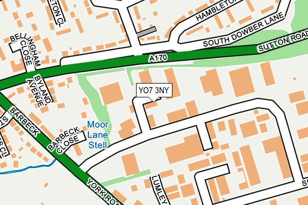 YO7 3NY map - OS OpenMap – Local (Ordnance Survey) YO7 3NY map - OS OpenMap – Local (Ordnance Survey)