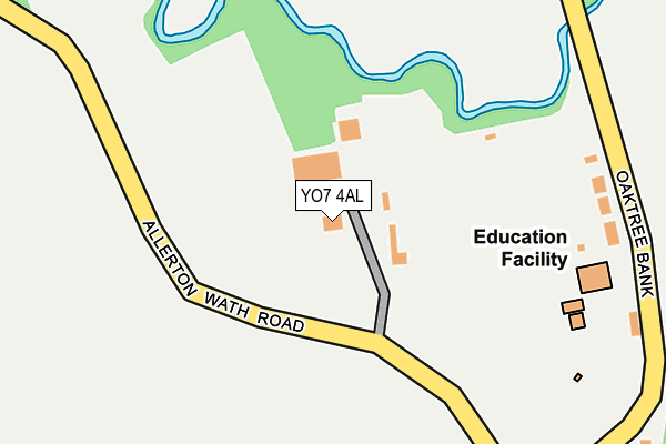 YO7 4AL map - OS OpenMap – Local (Ordnance Survey) YO7 4AL map - OS OpenMap – Local (Ordnance Survey)