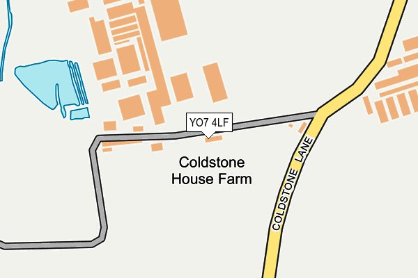 YO7 4LF map - OS OpenMap – Local (Ordnance Survey)