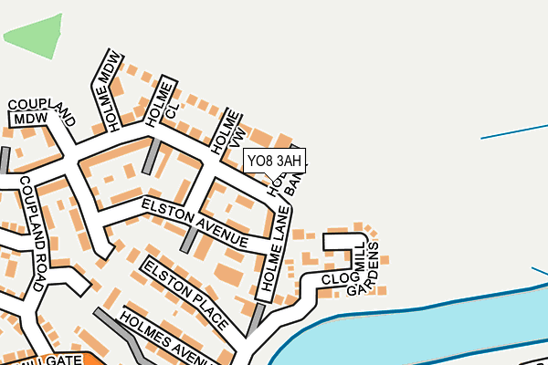 YO8 3AH map - OS OpenMap – Local (Ordnance Survey) YO8 3AH map - OS OpenMap – Local (Ordnance Survey)