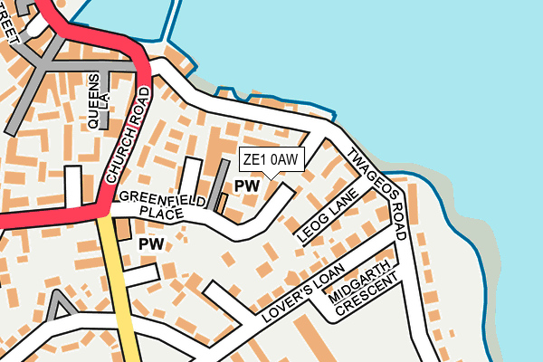 ZE1 0AW map - OS OpenMap – Local (Ordnance Survey) ZE1 0AW map - OS OpenMap – Local (Ordnance Survey)