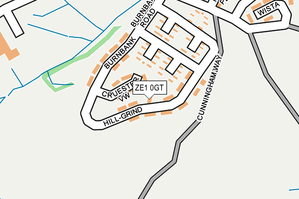 ZE1 0GT map - OS OpenMap – Local (Ordnance Survey)