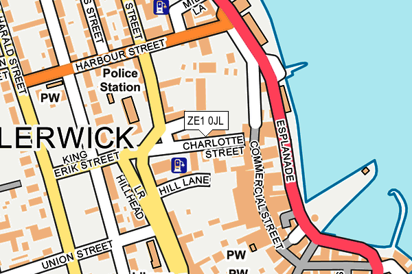 ZE1 0JL map - OS OpenMap – Local (Ordnance Survey)