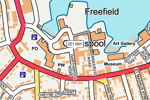 ZE1 0NY map - OS OpenMap – Local (Ordnance Survey)
