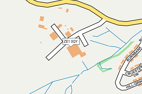 ZE1 0QY map - OS OpenMap – Local (Ordnance Survey)