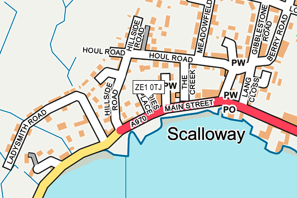 ZE1 0TJ map - OS OpenMap – Local (Ordnance Survey)
