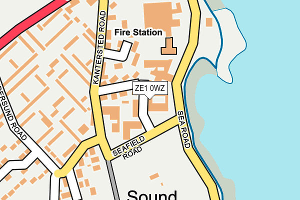 ZE1 0WZ map - OS OpenMap – Local (Ordnance Survey)