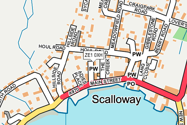 ZE1 0XH map - OS OpenMap – Local (Ordnance Survey)