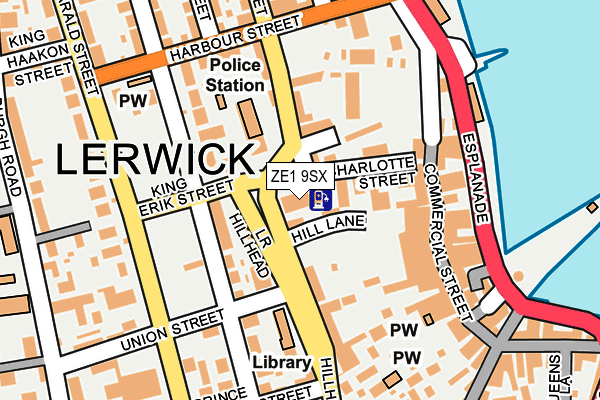 ZE1 9SX map - OS OpenMap – Local (Ordnance Survey)