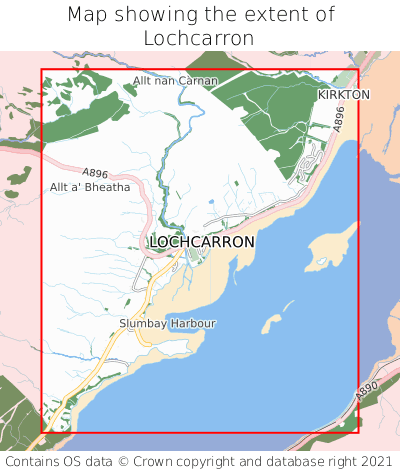 Map showing extent of Lochcarron as bounding box