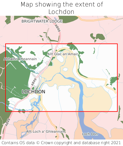 Map showing extent of Lochdon as bounding box