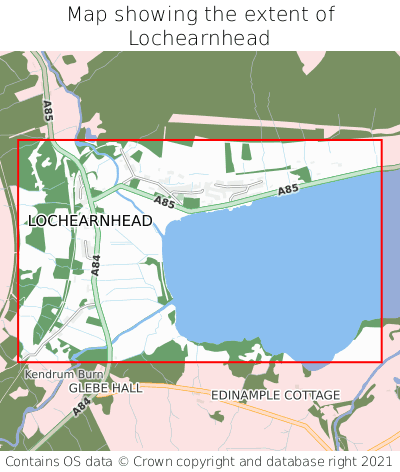 Map showing extent of Lochearnhead as bounding box