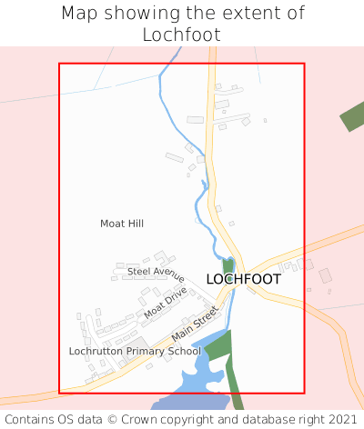 Map showing extent of Lochfoot as bounding box