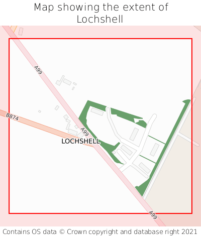 Map showing extent of Lochshell as bounding box