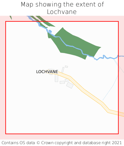 Map showing extent of Lochvane as bounding box