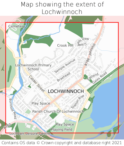 Map showing extent of Lochwinnoch as bounding box