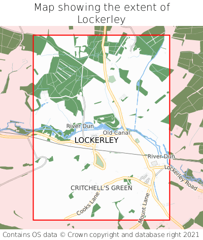 Map showing extent of Lockerley as bounding box