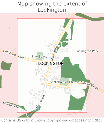 Map showing extent of Lockington as bounding box