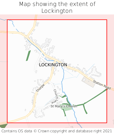 Map showing extent of Lockington as bounding box