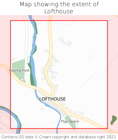 Map showing extent of Lofthouse as bounding box