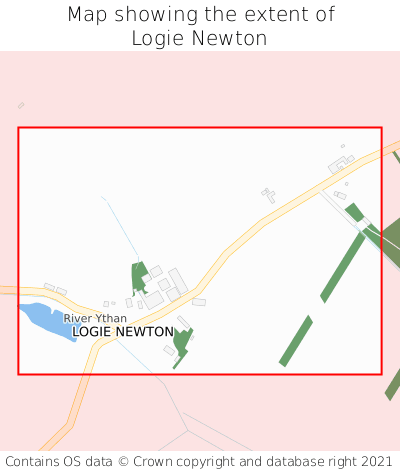 Map showing extent of Logie Newton as bounding box