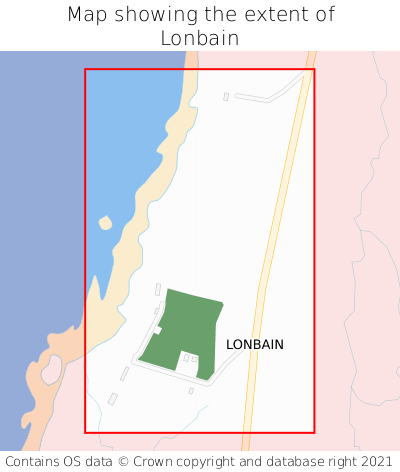 Map showing extent of Lonbain as bounding box